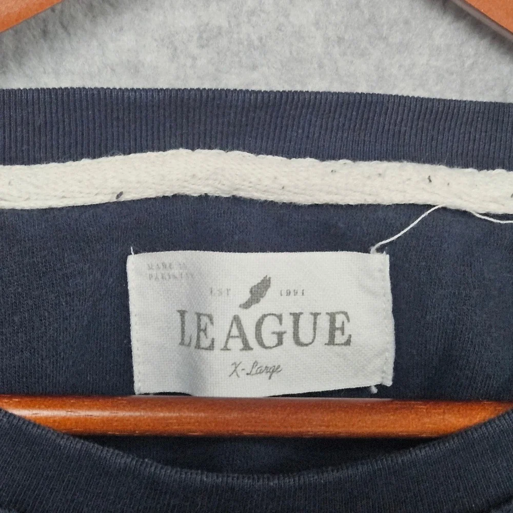 League Sweatshirt Men XL Navy Georgia Tech Collegiate Raglan Fleece